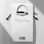 Браслеты парные «Неразлучники» оригами и письмо, чёрно-белые, d=7 см - Фото 5