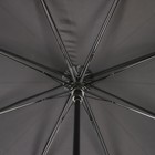 Зонт - трость полуавтоматический «Кант», эпонж, 8 спиц, R = 51 см, цвет чёрный/жёлтый - Фото 8