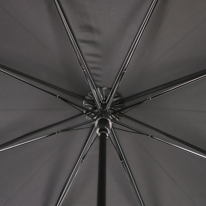 Зонт - трость полуавтоматический «Кант», эпонж, 8 спиц, R = 51 см, цвет чёрный/жёлтый - фото 1882432058