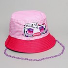 Панама детская для девочки «Аниме», цвет розовый, р-р 52-54 - фото 21626577