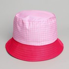 Панама детская для девочки «Аниме», цвет розовый, р-р 52-54 - фото 21626578