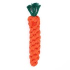 Игрушка канатная "Морковь", до 18 см, до 50 г, оранжевая/зелёная - Фото 2
