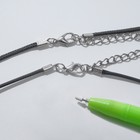Набор 3 предмета: 2 кулона, ручка "Неразлучники" авокадо, цвет чернёное серебро, 44см - фото 24424387