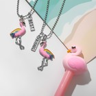 Набор 3 предмета: 2 кулона, ручка "Неразлучники" фламинго, цвет розовый, 44см - фото 24424397 Набор 3 предмета: 2 кулона, ручка "Неразлучники" фламинго, цвет розовый, 44см - фото 24424397