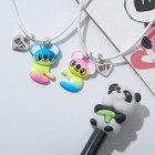 Набор 3 предмета: 2 кулона, ручка "Неразлучники" коалы, цветной, 44см - фото 24424402