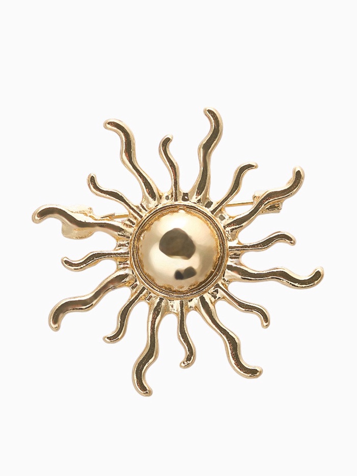 Брошь «Солнце», цвет золото - Фото 1