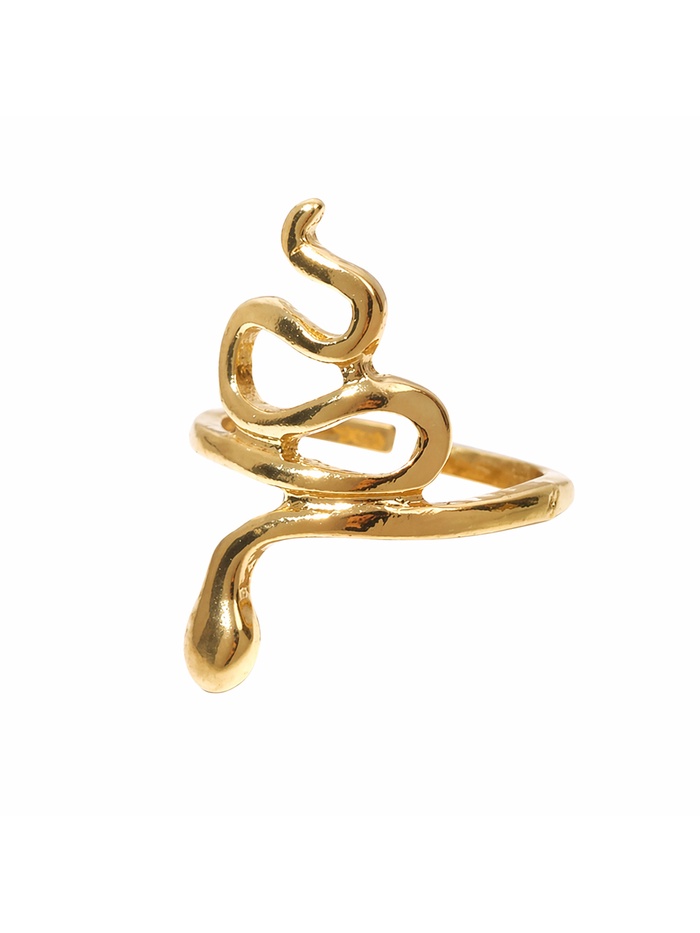 Кольцо «Змейка» узкая, цвет золото, безразмерное
