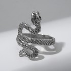 Кольцо «Змея» изогнутая, цвет чернёное серебро, безразмерное - фото 8789148