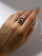 Кольцо «Змея», изогнутая, цвет чернёное серебро, безразмерное - Фото 2