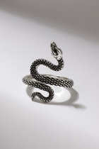 Кольцо «Змея», изогнутая, цвет чернёное серебро, безразмерное - Фото 4