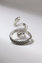Кольцо «Змея» изогнутая, цвет чернёное серебро, безразмерное - Фото 3