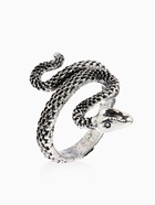 Кольцо «Змея», изогнутая, цвет чернёное серебро, безразмерное - Фото 3