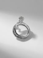 Кольцо «Змея» два глаза, цвет чернёное серебро, безразмерное - Фото 3