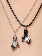 Кулоны парные «Прикосновение», на магните, 52 см, цвет чёрный/серебряный - Фото 10