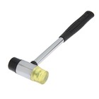 Молоток рихтовочный ТУНДРА, металлическая обрезиненная рукоятка, бойки 30 мм, 200 г - Фото 1