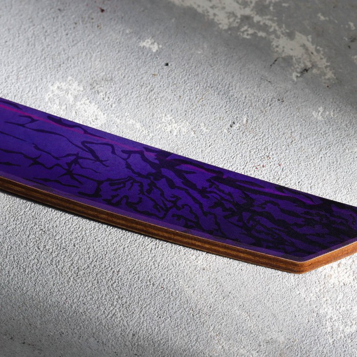 Сувенир деревянный "Нож танто" фиолет - фото 1906011749