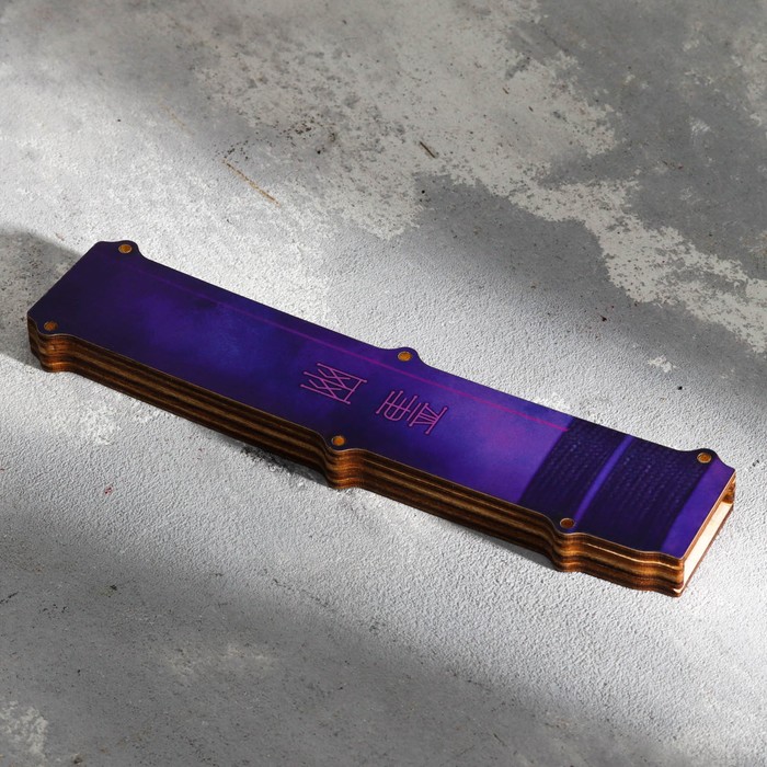 Сувенир деревянный "Нож танто" фиолет - фото 1906011751