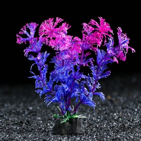 Растение искусственное аквариумное, 3 х 13 см, фиолетовое