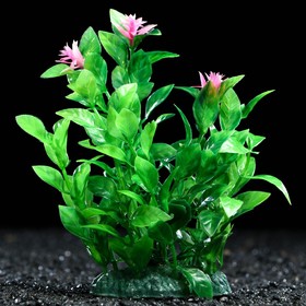 Растение искусственное аквариумное, 11 см, зелёное