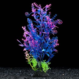 Растение искусственное аквариумное, 6 х 24 см, фиолетовое