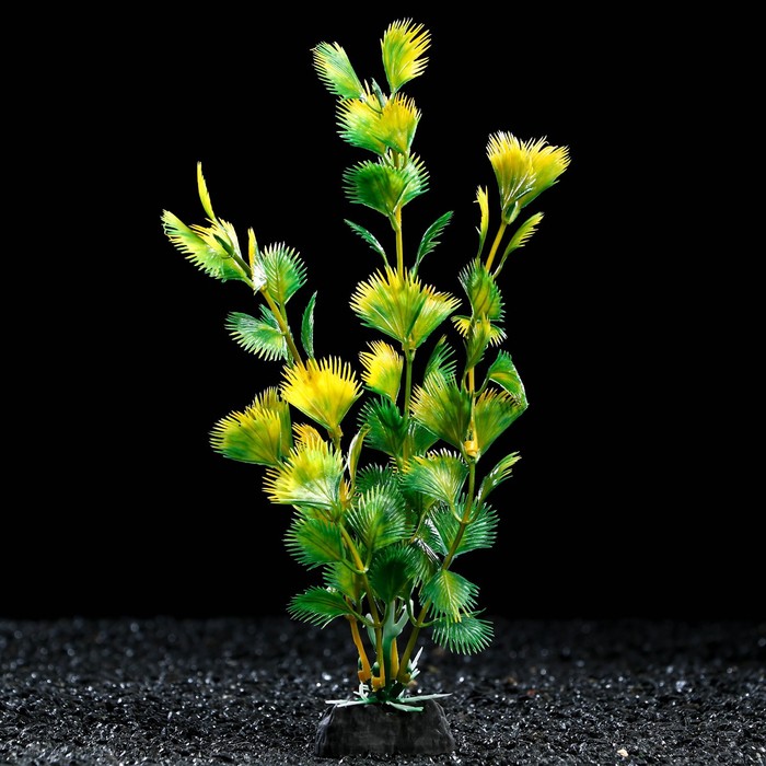 Растение искусственное аквариумное, 4 х 20 см, желто-зелёное - Фото 1