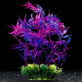 Растение искусственное аквариумное, 22 см, фиолетовое