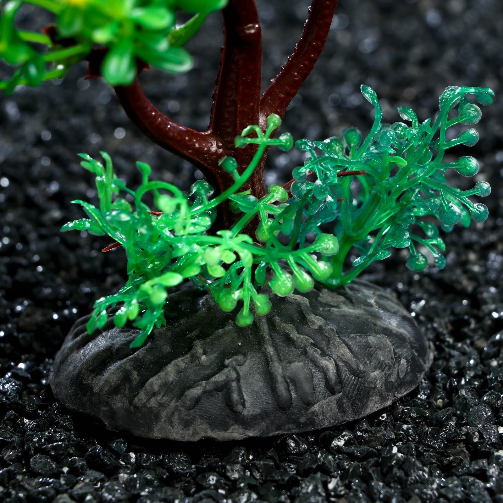 Водоросли лягушка. Растение искусственное аквариумное, 4 х 20 см, зелёное, 1 шт.. Растение искусственное аквариумное, 4 х 30 см, зелёное, 1 шт..