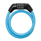 Замок навесной велосипедный LOCKLAND, кодовый, 10×650 мм, цвет голубой - Фото 6