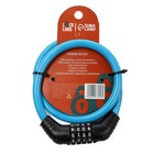 Замок навесной велосипедный LOCKLAND, кодовый, 10×650 мм, цвет голубой - Фото 11