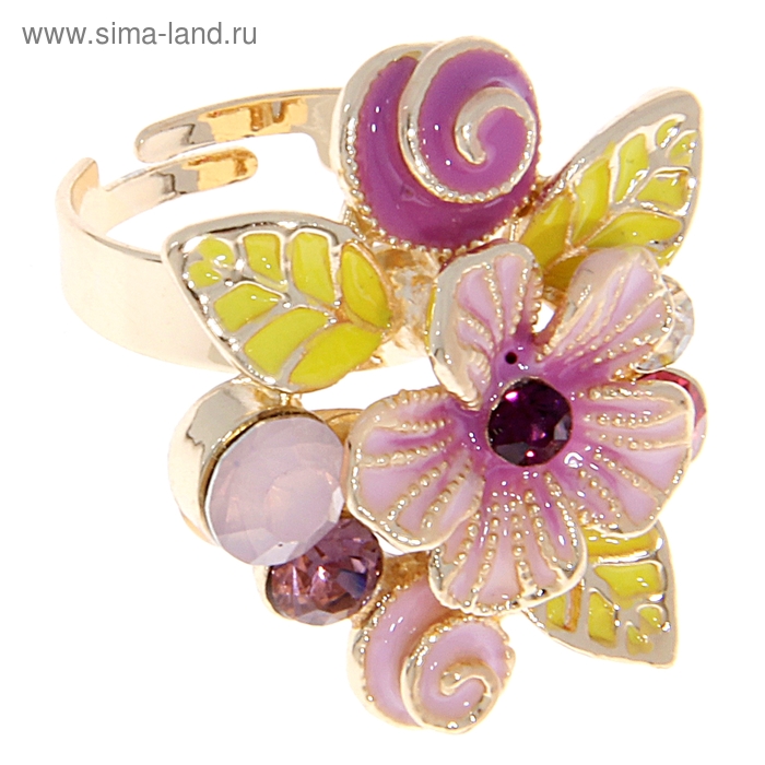 Кольцо «Цветочный букет», цветное, безразмерное - Фото 1