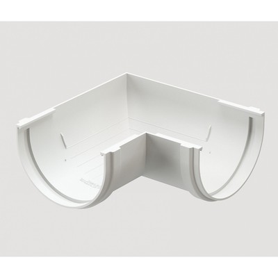 Угловой элемент водосточного желоба DÖCKE STANDARD, 20 мм, 90˚, цвет белый