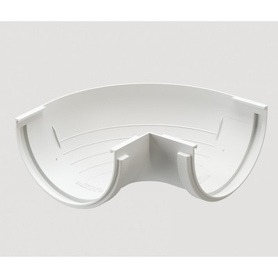 Угловой элемент водосточного желоба DÖCKE STANDARD, 120 мм, 90˚, цвет белый