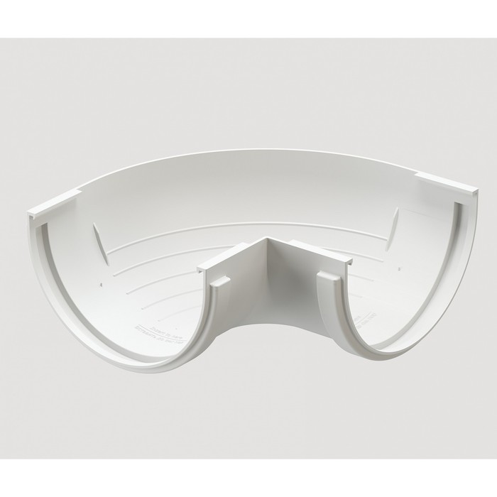 Угловой элемент водосточного желоба DÖCKE STANDARD, 120 мм, 90˚, цвет белый - Фото 1