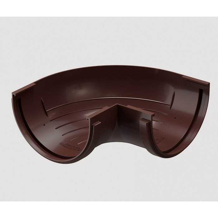 Угловой элемент водосточного желоба DÖCKE STANDARD, 120 мм, 90˚, цвет коричневый - Фото 1