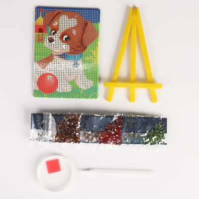 УЦЕНКА Алмазная мозаика для детей «Весёлая собачка»