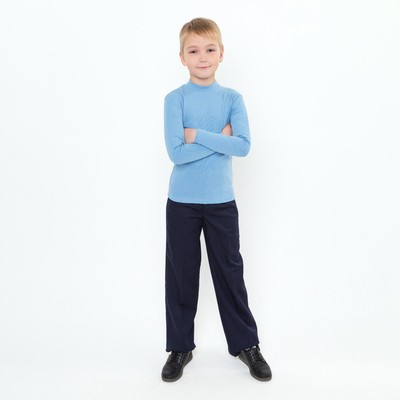 Брюки для мальчика, цвет темно-синий, рост 128 см (32)