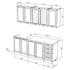 Кухня прямая «Агава», со столешницей, 2000×600 мм, цвет акация белая/моренга - Фото 2