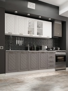 Кухня прямая «Агава», 2000×600 мм, цвет акация белая/трюфель - Фото 1