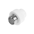 Муфта комбинированная ZEIN, полипропиленовая, наружная резьба, d=25 мм × 1" - Фото 1