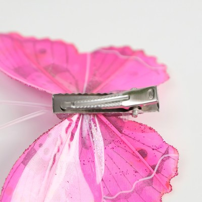 Бабочки для декора и флористики, на прищепке, пластиковые, МИКС, 5 см и 8 см