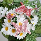 Бабочки для декора и флористики, на прищепке, пластиковые, розовые, микс, 5 см и 8 см - фото 11790597