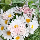 Бабочки для декора и флористики, на прищепке, пластиковые, фиолетовые, микс, 5 см и 8 см - фото 9785341