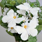 Бабочка для декора и флористики, на прищепке, пластиковая, белая, 1 шт., 12 см - фото 318913699