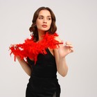 Карнавальный шарф, перо, 1.8 метра, 30 грамм, цвет красный - Фото 2