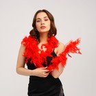 Карнавальный шарф, перо, 1.8 метра, 30 грамм, цвет красный - Фото 4