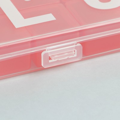 Набор таблетниц «Love», 7 контейнеров по 3 секции, красные