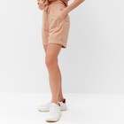 Костюм женский (футболка, шорты) MINAKU: Casual collection цвет песочный, размер 48 7912762