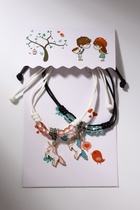 Браслеты парные «Неразлучники» единороги с бусинами, цветные, d=8 см - Фото 7