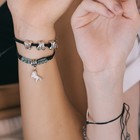Браслеты парные «Неразлучники» единороги с бусинами, цветные, d=8 см - Фото 5