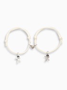 Браслеты парные «Неразлучники. Космонавты», 2 шт. на магните, белые, d=8 см - Фото 1